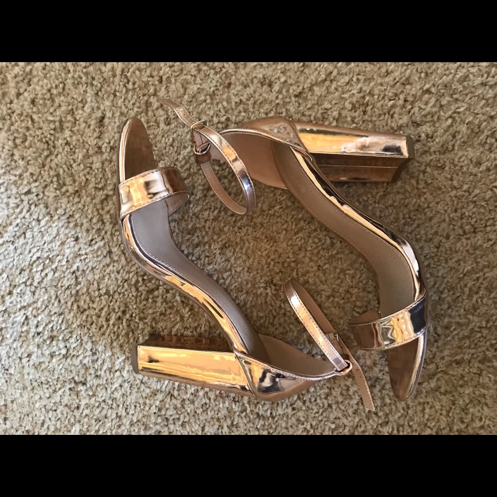 Rose Gold Chunky Heels